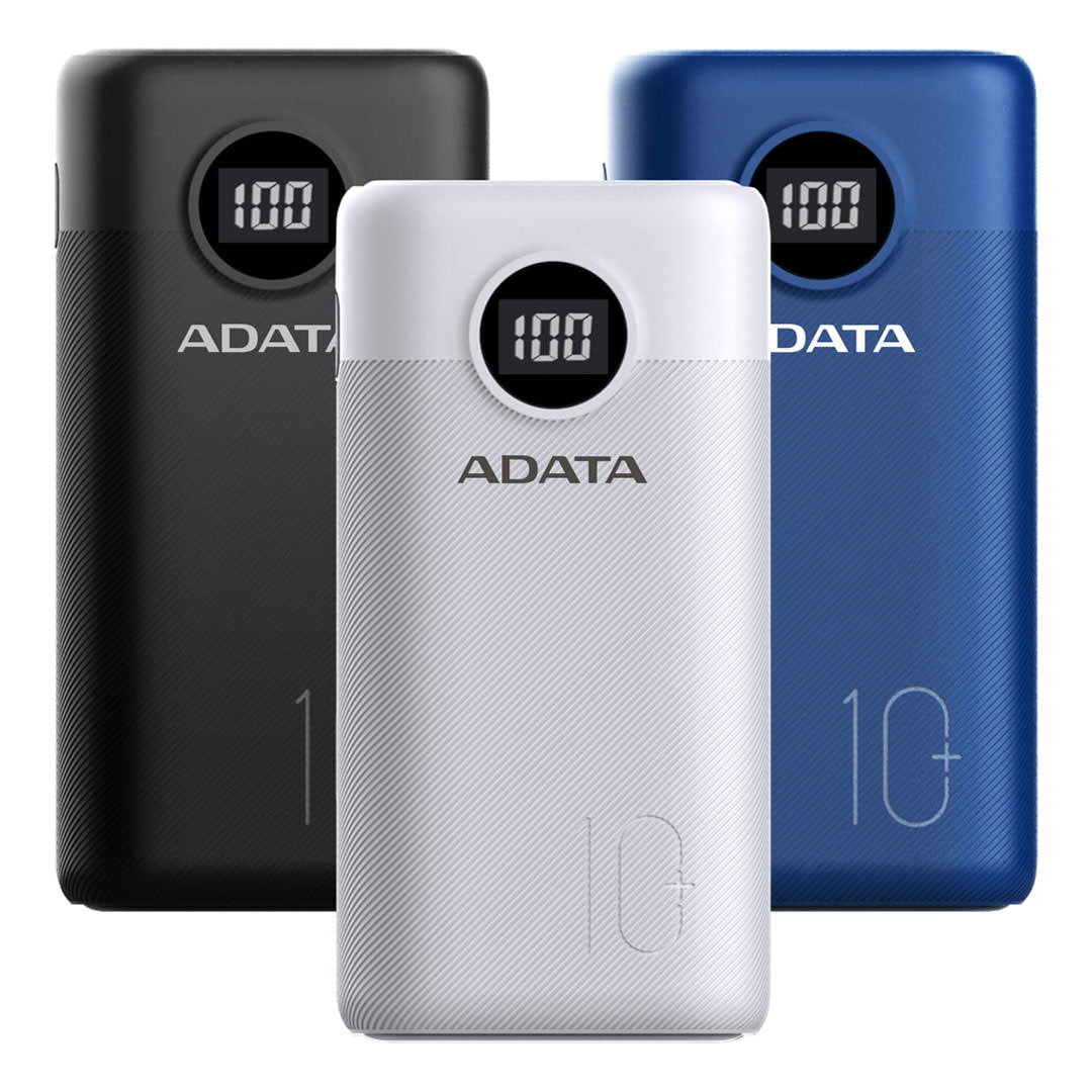 تمامی رنگ های پاوربانک ای دیتا P10000QCD ظرفیت 10000 میلی‌ آمپر ساعت