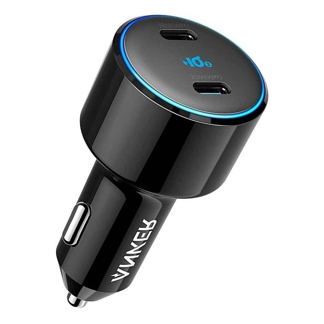 شارژر فندکی انکر A2725H11 PowerDrive+ III Duo توان ۴۸ وات