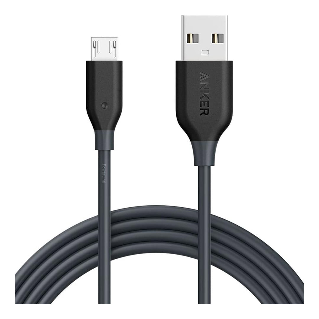 کابل MicroUSB به USB Type-A انکر A8133H طول ۱٫۸ متر خاکستری
