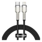 کابل لایتنینگ به USB Type-C بیسوس CATLJK-01 طول ۰٫۲۵ متر رنگ مشکی