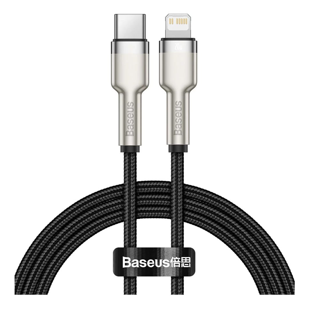 کابل لایتنینگ به USB Type-C بیسوس CATLJK-01 طول ۰٫۲۵ متر رنگ مشکی