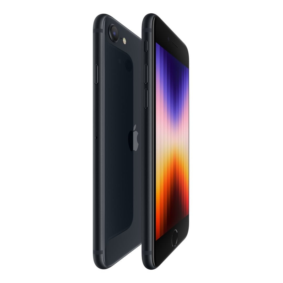 گوشی اپل iPhone SE 2022 ZA/A تک سیم کارت ظرفیت ۱۲۸ گیگابایت و رم ۴ گیگابایت نات اکتیو رنگ مشکی از کناره ها
