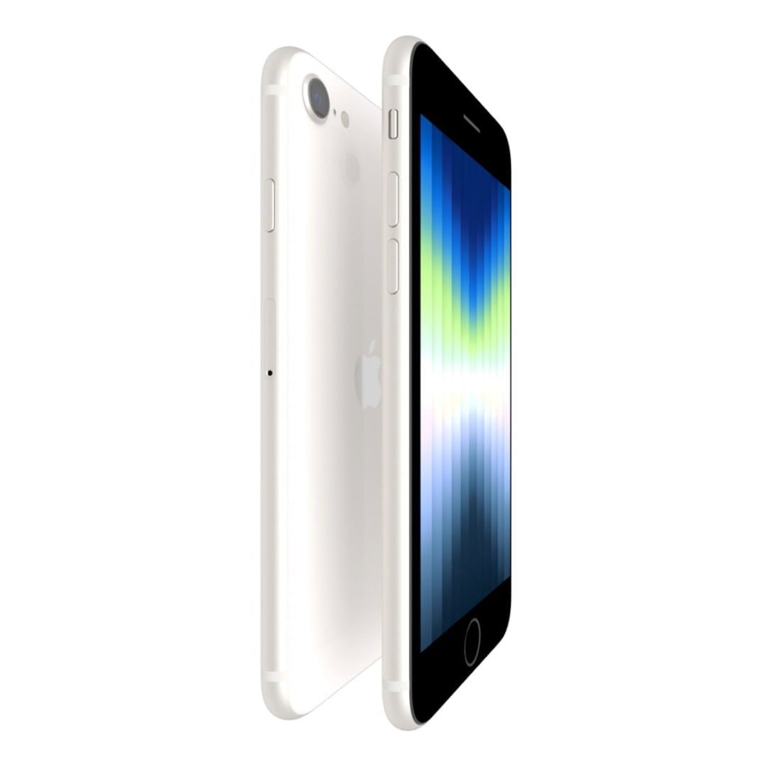 گوشی اپل iPhone SE 2022 ZA/A تک سیم کارت ظرفیت ۱۲۸ گیگابایت و رم ۴ گیگابایت نات اکتیو رنگ سفید از کناره ها