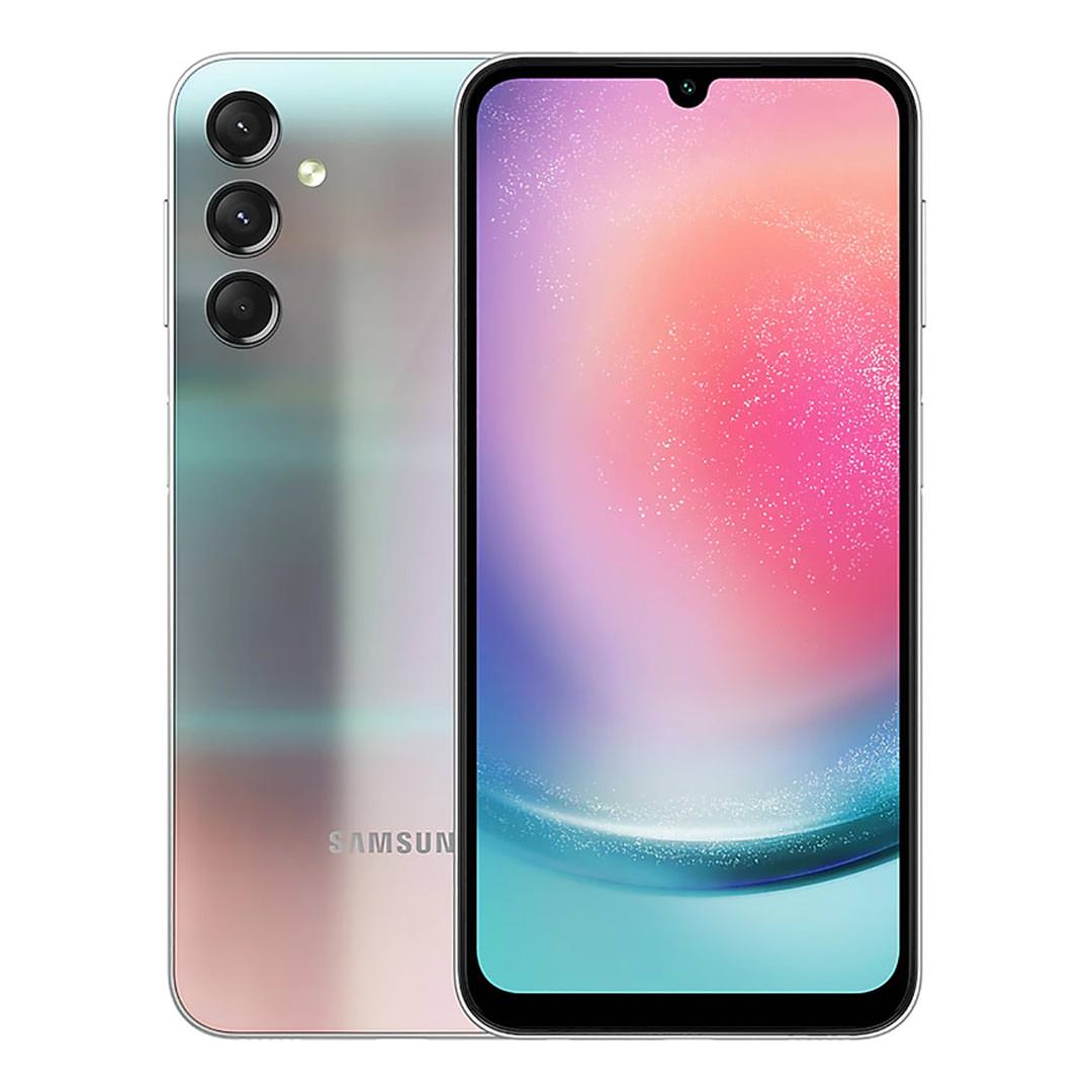 گوشی سامسونگ Galaxy A24 4G دو سیم کارت ظرفیت ۱۲۸ گیگابایت و رم ۶ گیگابایت رنگ نقره ای