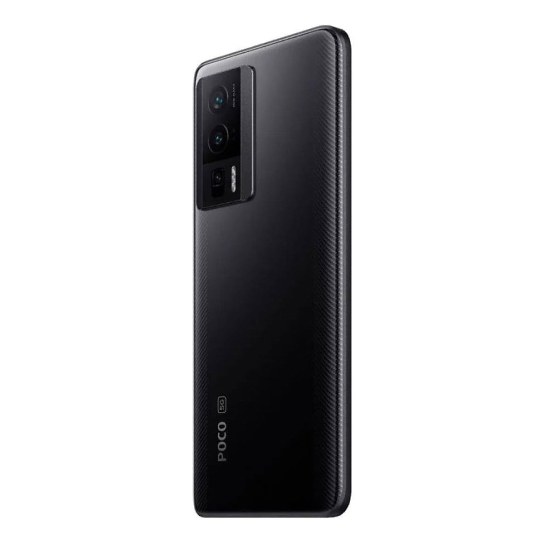 گوشی شیائومی Poco F5 Pro 5G دو سیم کارت ظرفیت ۵۱۲ گیگابایت و رم ۱۲ گیگابایت رنگ مشکی از نمای سمت چپ