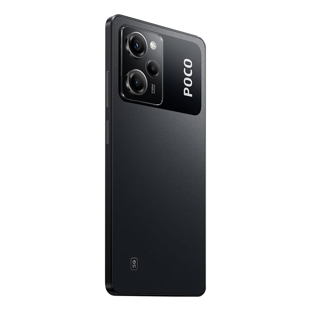 گوشی شیائومی Poco X5 Pro 5G دو سیم کارت ظرفیت ۲۵۶ گیگابایت و رم ۸ گیگابایت رنگ مشکی از نمای سمت چپ