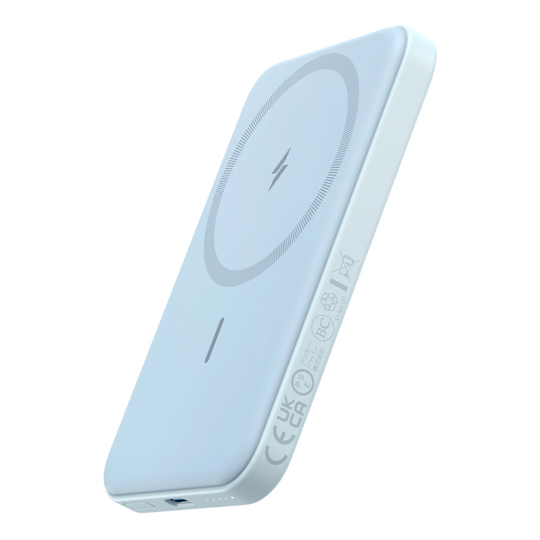 پاوربانک انکر Magnetic Battery MagGo A1610 ظرفیت 5000 میلی‌ آمپر ساعت رنگ آبی