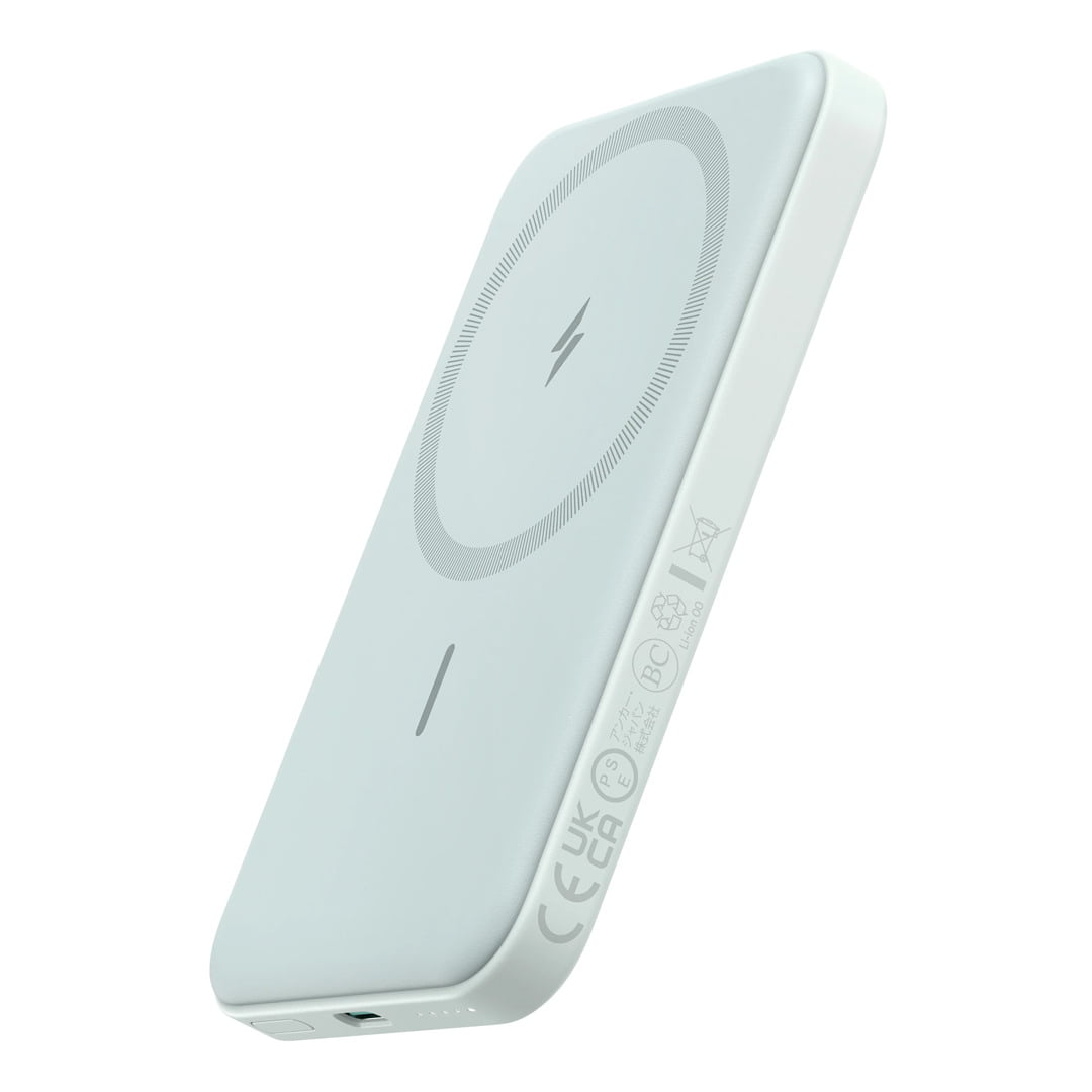 پاوربانک انکر Magnetic Battery MagGo A1610 ظرفیت 5000 میلی‌ آمپر ساعت رنگ سبز