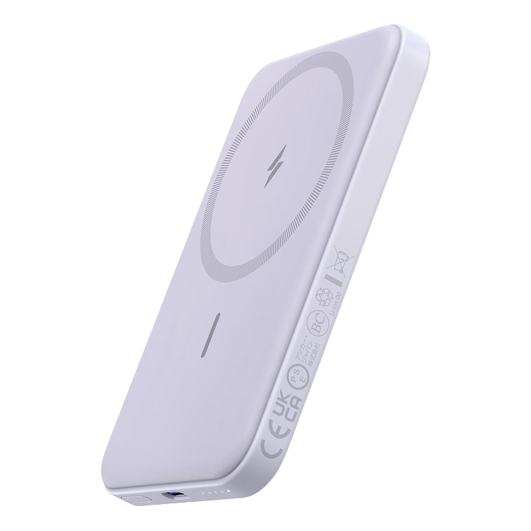 پاوربانک انکر Magnetic Battery MagGo A1610 ظرفیت 5000 میلی‌ آمپر ساعت رنگ صورتی