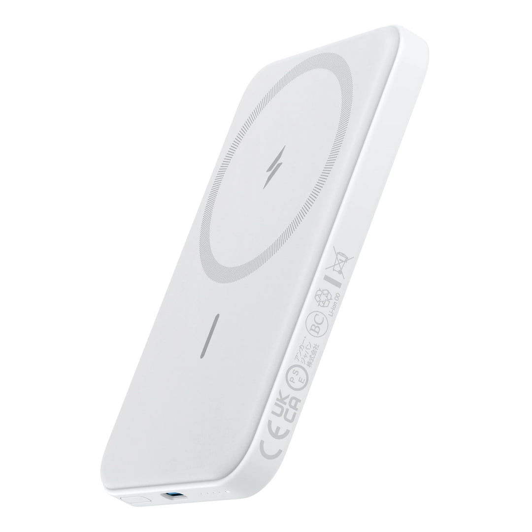 پاوربانک انکر Magnetic Battery MagGo A1610 ظرفیت 5000 میلی‌ آمپر ساعت رنگ سفید