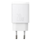 شارژر دیواری 20 وات بیسوس Compact Quick Charger CCXJ-B01 رنگ سفید تصویر اول
