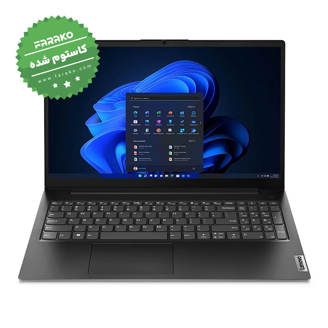 لپ تاپ لنوو V15 نمایشگر ۱۵٫۶ اینچی پردازنده Ryzen 3 7320U، گرافیک AMD، رم ۸ گیگابایت، حافظه ۵۱۲ گیگابایت SSD - کاستوم شده