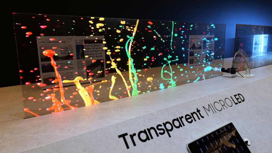 اولین نمایشگر شفاف میکرو LED سامسونگ