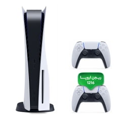 کنسول بازی سونی PlayStation 5 ظرفیت ۸۲۵ گیگابایت ریجن ۱۲۱۶ اروپا | به همراه دسته اضافه