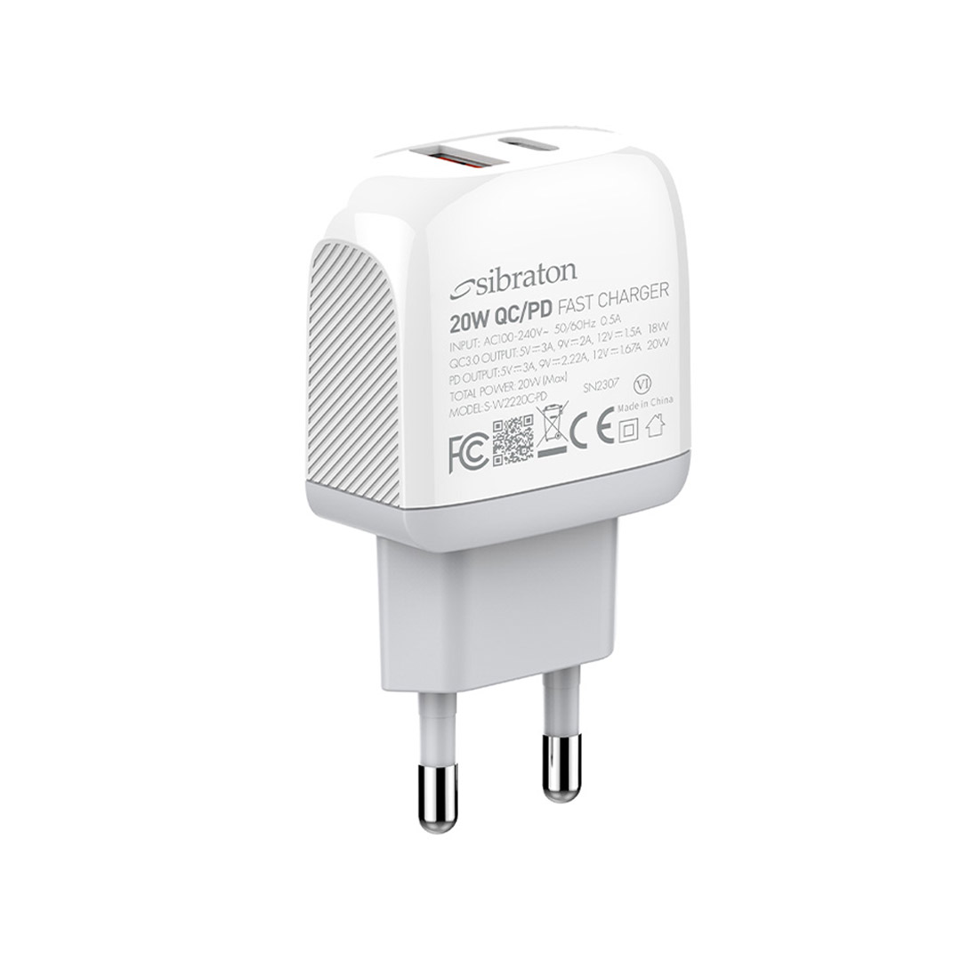 شارژر دیواری 20 وات سیبراتون S-W2220C-PD تصویر چهارم