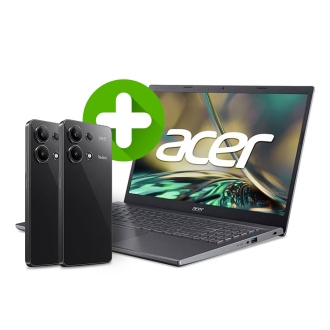 لپ تاپ ایسر Aspire 5 A515، پردازنده Core i5-12450H، گرافیک اینتل UHD + دو عدد گوشی شیائومی Redmi Note 13 4G