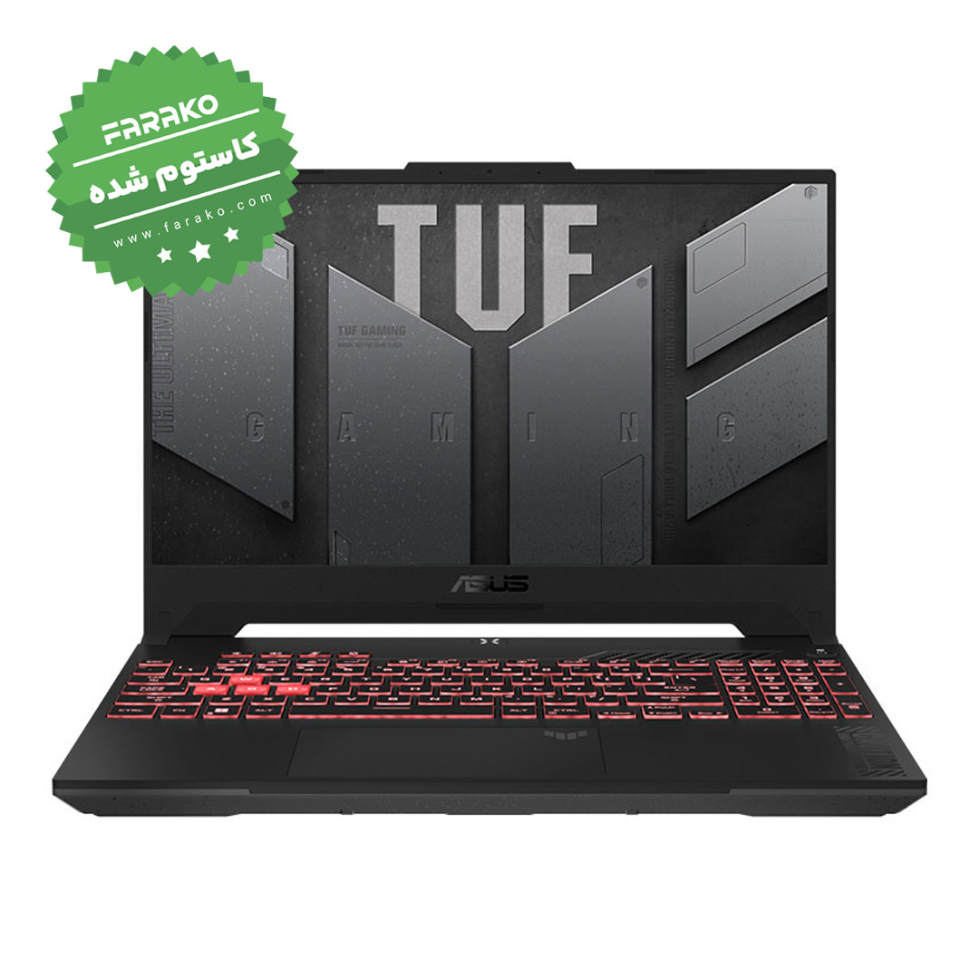 لپ تاپ ایسوس TUF Gaming A15 FA507NUR نمایشگر ۱۵٫۶ اینچی، پردازنده Ryzen 7 7435HS، گرافیک ۶ گیگابایت RTX 4050، رم ۱۶ گیگابایت، حافظه یک ترابایت SSD - کاستوم شده