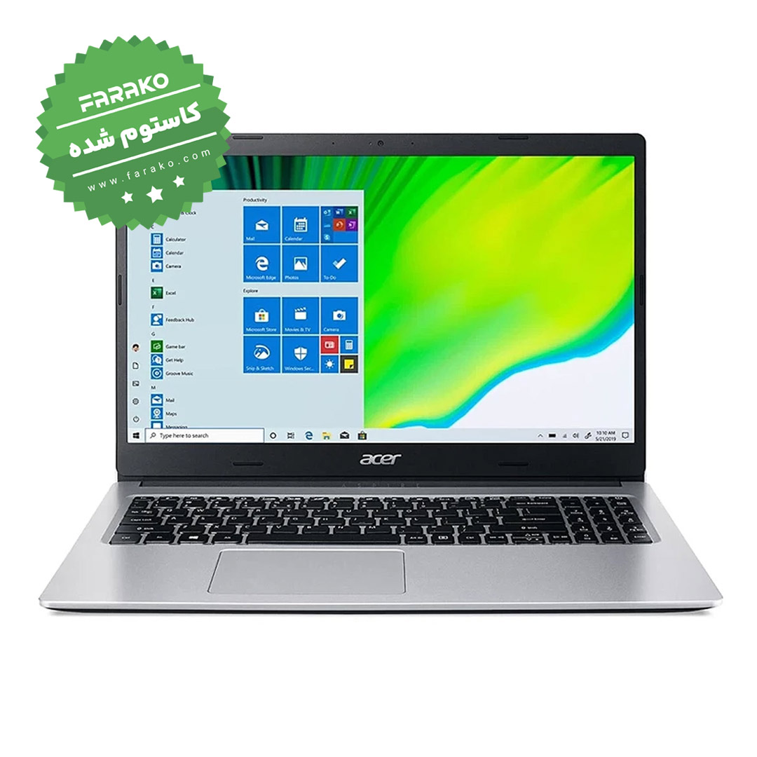 لپ تاپ ایسر Aspire 3 A315 نمایشگر ۱۵٫۶ اینچی پردازنده Core i5-1135G7، گرافیک ۲ گیگابایت MX350 - کاستوم شده
