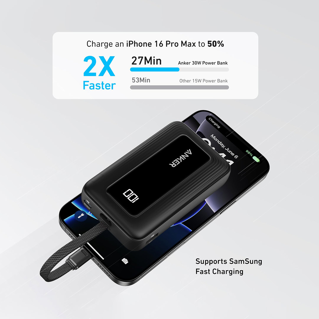 پاوربانک انکر Zolo A1688 ظرفیت 10000 میلی‌ آمپر ساعت تصویر اول