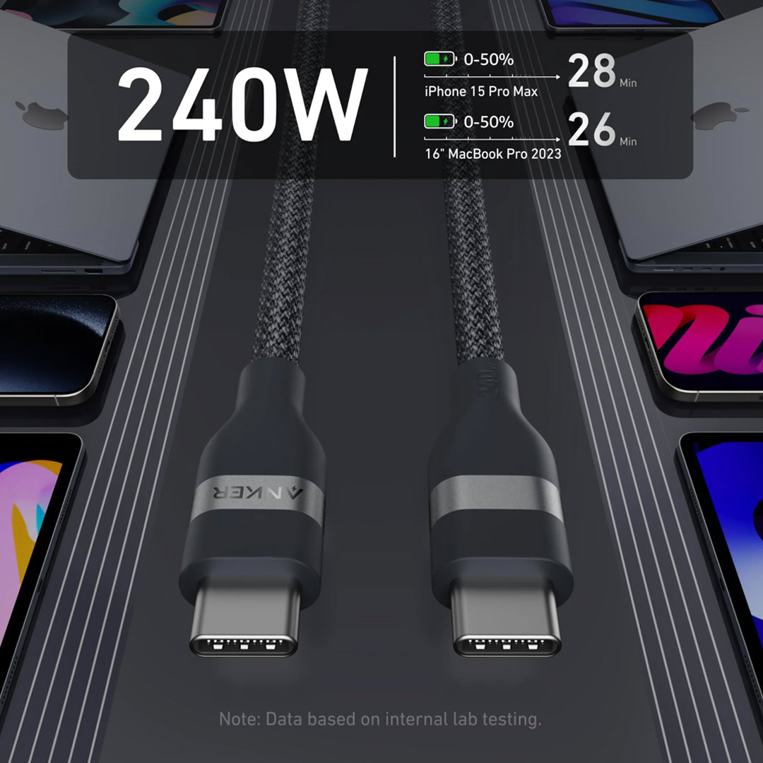 کابل USB Type-C به USB Type-C انکر A82E2 طول ۰٫۹ متر تصویر پنجم