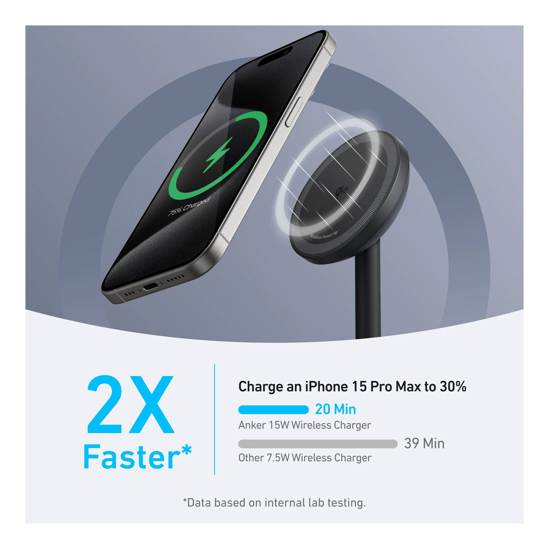 پایه نگهدارنده و شارژر بی سیم انکر MagGo A25X1 تصویر سوم