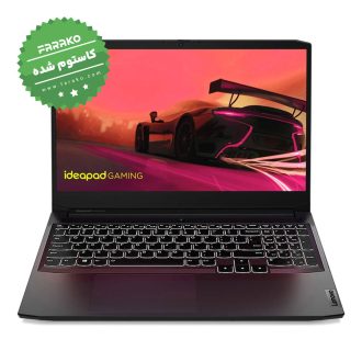 لپ تاپ لنوو IdeaPad Gaming 3 نمایشگر ۱۵٫۶ اینچی، پردازنده Ryzen 5 5500H، گرافیک ۴ گیگابایت RTX 2050، رم ۲۴ گیگابایت، حافظه ۵۱۲ گیگابایت SSD – کاستوم شده