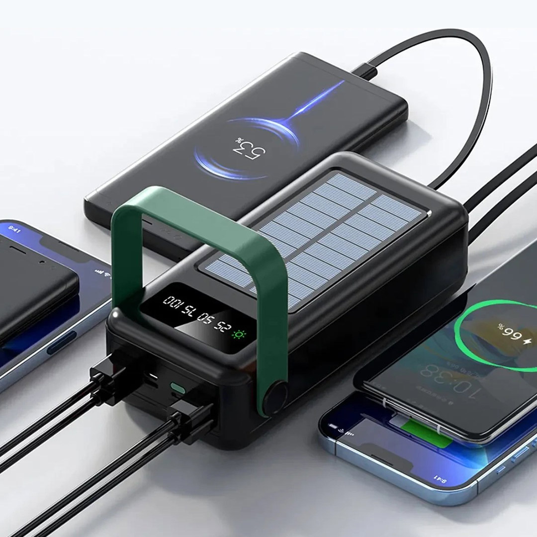 پاوربانک گرین لاین Solar max ظرفیت 50000 میلی‌ آمپر ساعت با توان ۲۰ وات تصویر اول