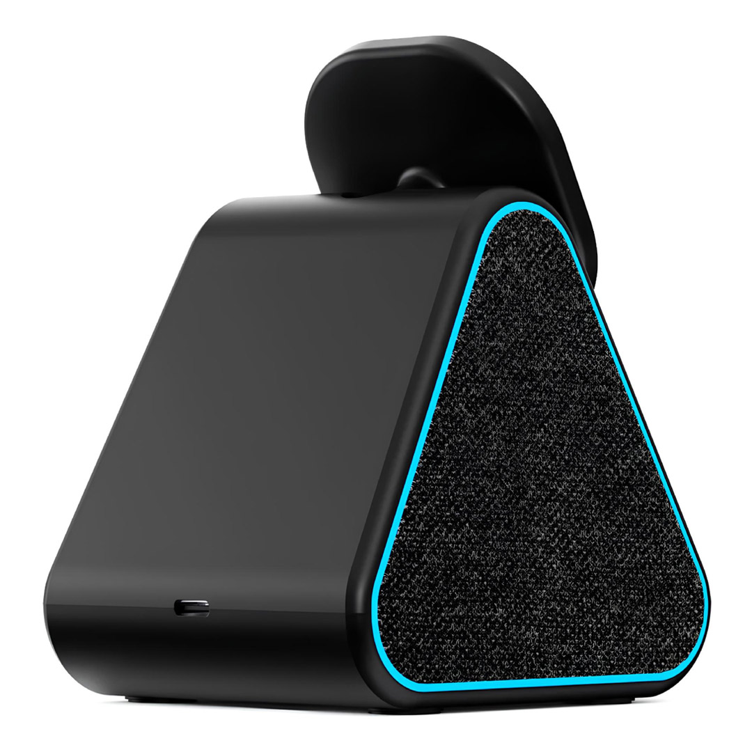 پایه نگهدارنده، شارژر بی سیم و اسپیکر گرین لاین Mag Trio با توان ۱۵ وات تصویر اسوم