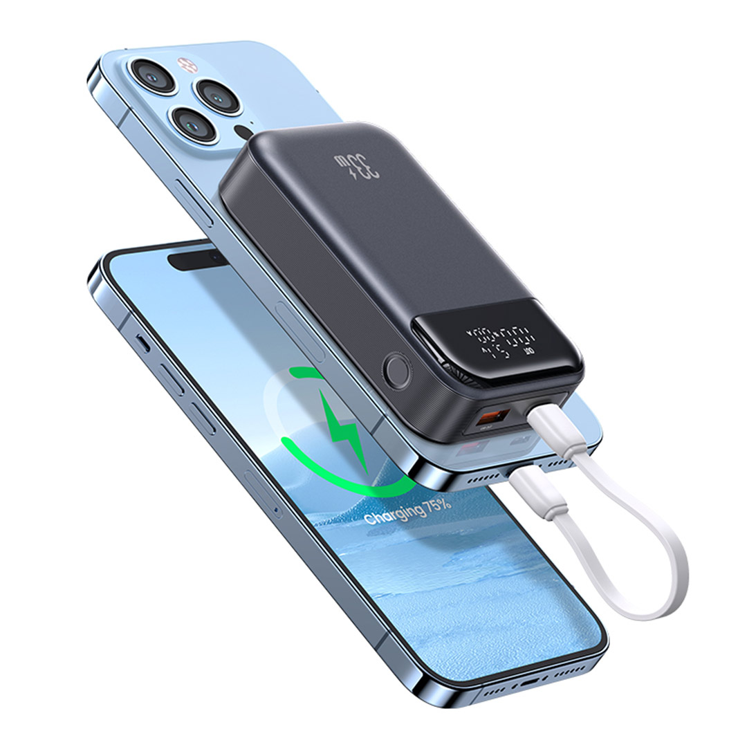 پاوربانک بی سیم یوسمز CD221 ظرفیت 10000 میلی‌ آمپر ساعت تصویر چهارم