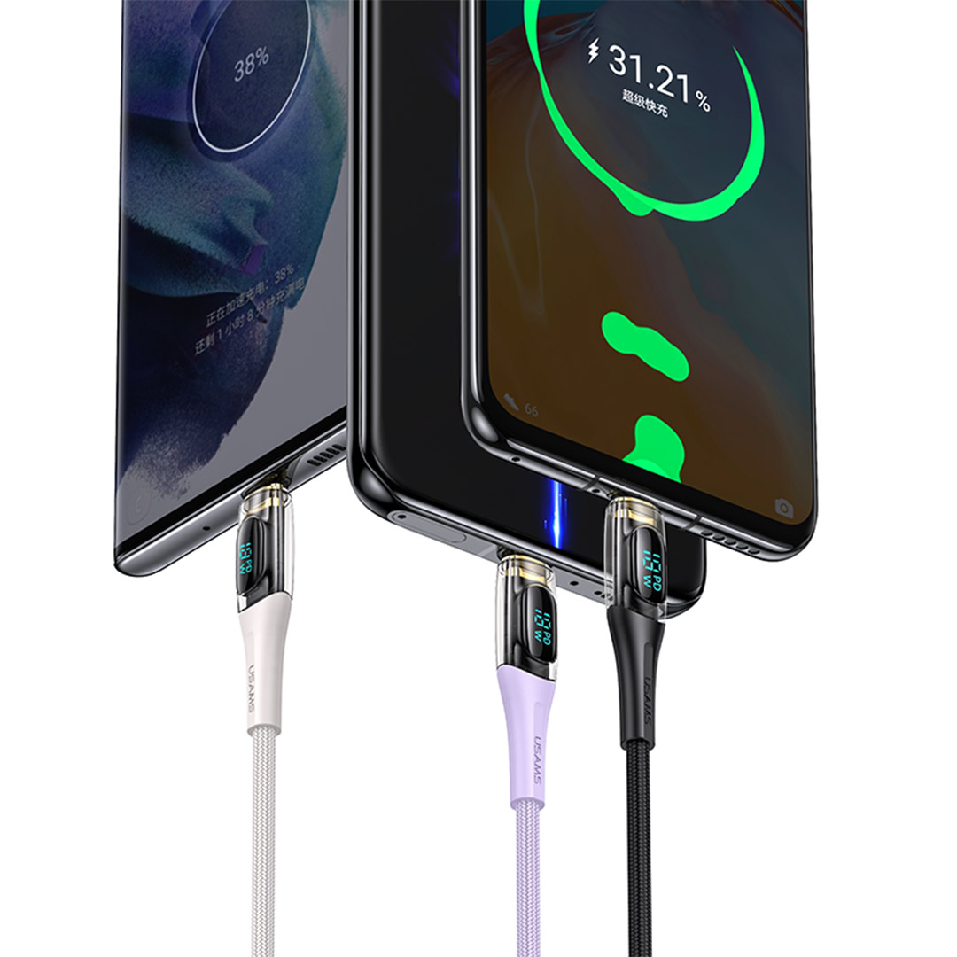 کابل USB Type-C به USB Type-C یوسمز Sj590 طول ۱٫۲ متر تصویر دوم