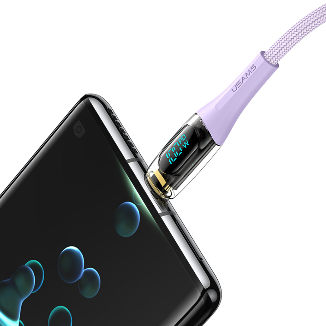 کابل USB Type-C به USB Type-C یوسمز Sj590 طول ۱٫۲ متر تصویر سوم