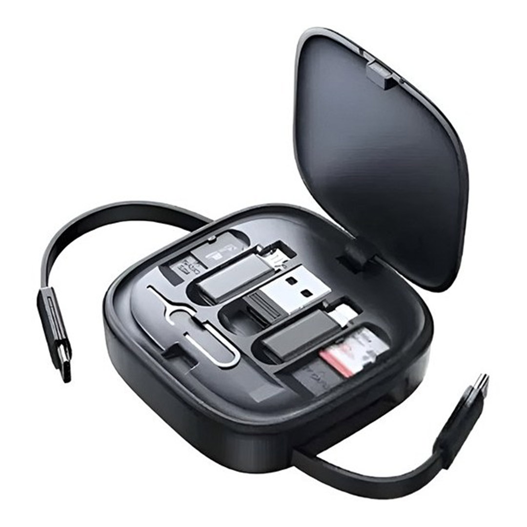 مبدل USB Type-C و USB Type-A به microUSB، لایتنیگ و USB Type-C یوسمز SJ650 طول ۱ متر تصویر چهارم