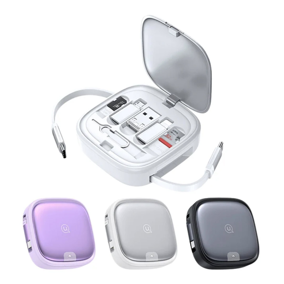 مبدل USB Type-C و USB Type-A به microUSB، لایتنیگ و USB Type-C یوسمز SJ650 طول ۱ متر تصویر پنجم