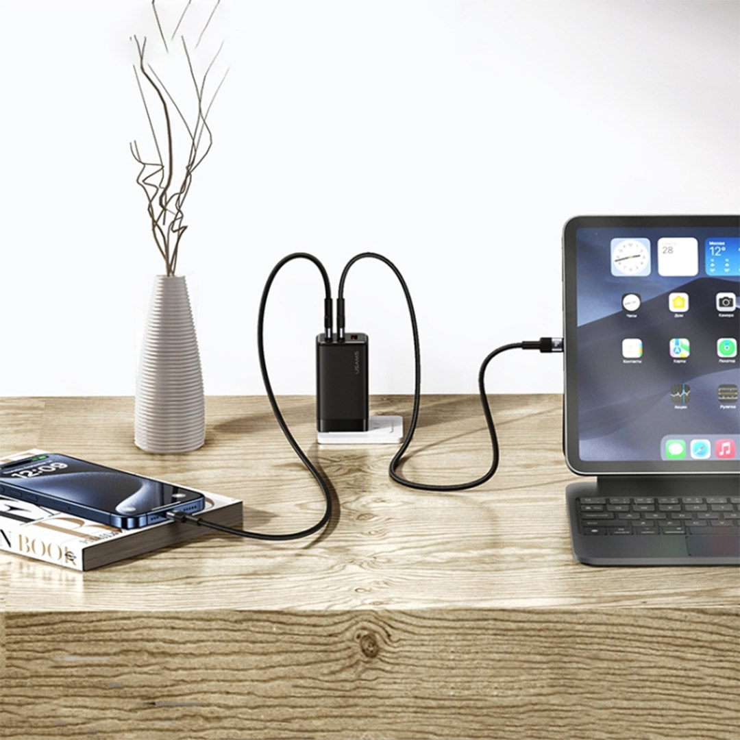 کابل USB Type-C به USB Type-C یوسمز SJ724 طول ۱٫۲ متر تصویر چهارم