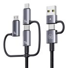 کابل USB Type-C و USB Type-A به microUSB، لایتنیگ و USB Type-C یوسمز sj737 طول ۱٫۲ متر تصویر دوم