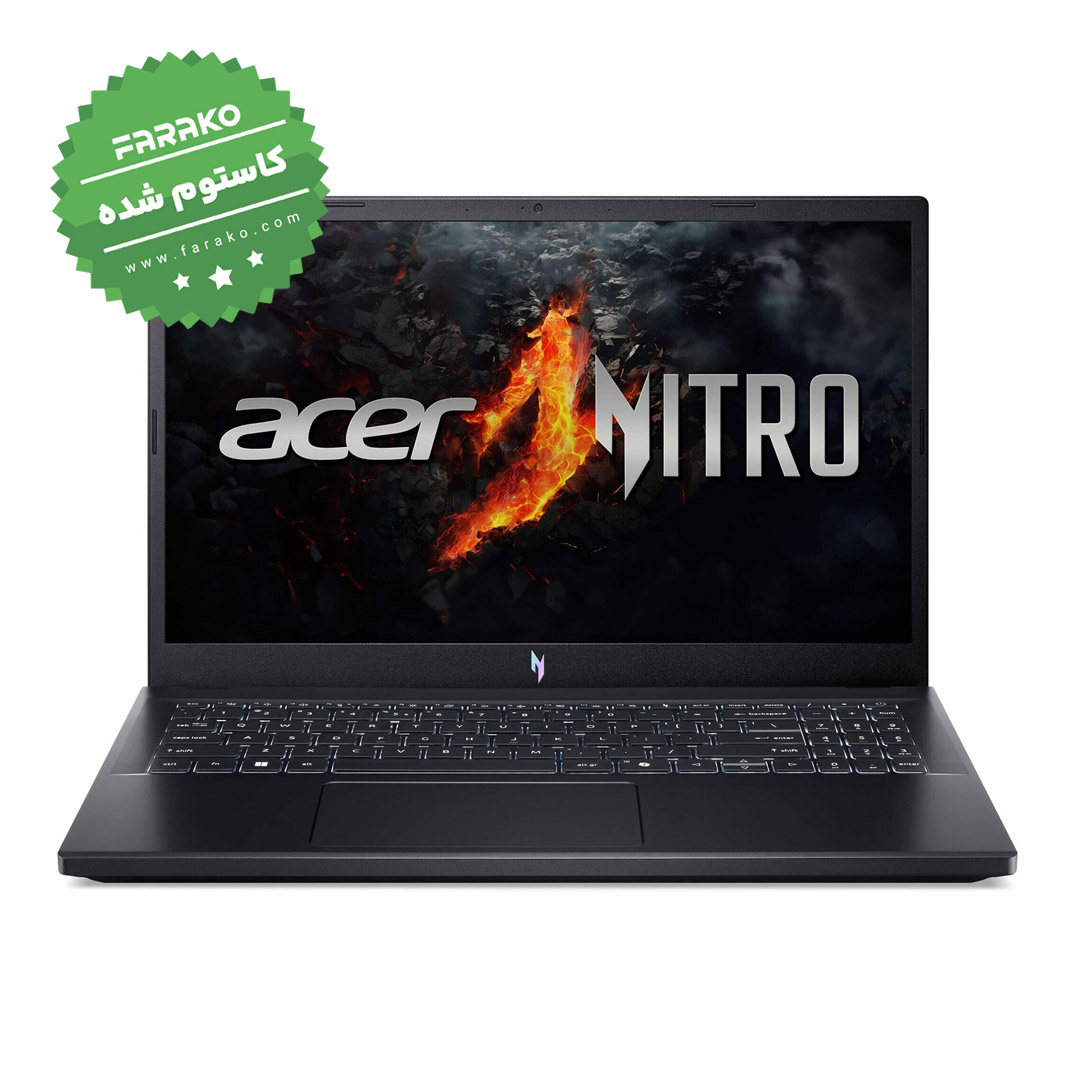 لپ تاپ ایسر Nitro V 15 ANV15 نمایشگر ۱۵٫۶ اینچی، پردازنده Ryzen 5 7535HS، گرافیک ۶ گیگابایت RTX 4050، رم ۱۶ گیگابایت، ۵۱۲ گیگابایت SSD - کاستوم شده